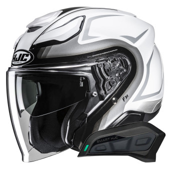 Casque jet HJC F31 Bask MC10 + Kit Bluetooth Smart 11Be Casque jet HJC F31 Bask MC10 + Kit Bluetooth Smart 11Be