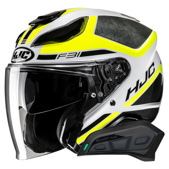 Casque jet HJC F31 Ceron MC3H + Kit Bluetooth Smart 11Be Casque jet HJC F31 Ceron MC3H + Kit Bluetooth Smart 11Be