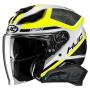 Casque jet HJC F31 Ceron MC3H + Kit Bluetooth Smart 11Be