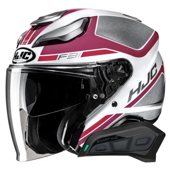 Casque jet HJC F31 Ceron MC8 + Kit Bluetooth Smart 11Be Casque jet HJC F31 Ceron MC8 + Kit Bluetooth Smart 11Be