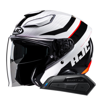 Casque jet HJC F31 Naby MC1 + Kit Bluetooth Smart 11B Casque jet HJC F31 Naby MC1 + Kit Bluetooth Smart 11B