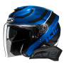 Casque jet HJC F31 Naby MC2 + Kit Bluetooth Smart 11Be