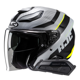 jet HJC F31 Naby MC3HSF + Kit Bluetooth Smart 21B Flat Black