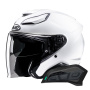 Casque jet HJC F31 Pearl White + Kit Bluetooth Smart 11Be