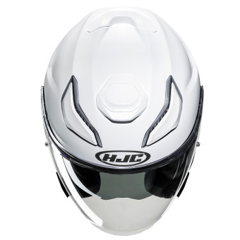 HJC F31 Pearl White + Kit Bluetooth Smart 21B Flat Black