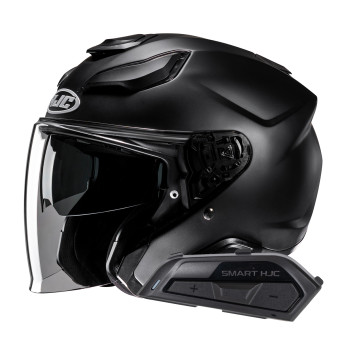 jet HJC F31 Semi Flat Black + Kit Bluetooth Smart 21B Flat Black