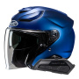 Casque jet HJC F31 Semi Flat Metallic Blue + Kit Bluetooth Smart 21B Flat Black