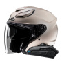 Casque jet HJC F31 Semi Flat Sand Beige + Kit Bluetooth Smart 11B
