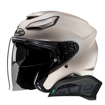 Casque jet HJC F31 Semi Flat Sand Beige + Kit Bluetooth Smart 11Be Casque jet HJC F31 Semi Flat Sand Beige + Kit Bluetooth Smart 11Be