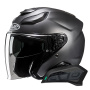 Casque jet HJC F31 Semi Flat Titanium + Kit Bluetooth Smart 11Be