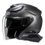Casque jet HJC F31 Semi Flat Titanium + Kit Bluetooth Smart 21B Flat Black