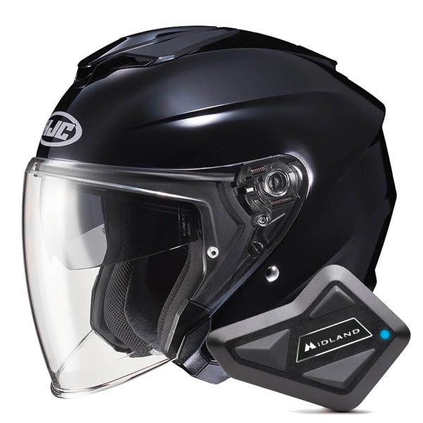 jet HJC I30 Metal Black + Kit Bluetooth BT Mini jet HJC I30 Metal Black + Kit Bluetooth BT Mini