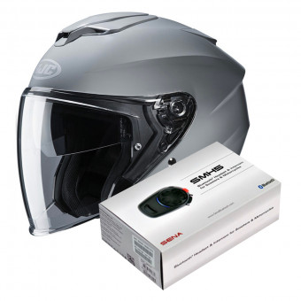 jet HJC I30 N. Grey + Kit Bluetooth Sena SMH5