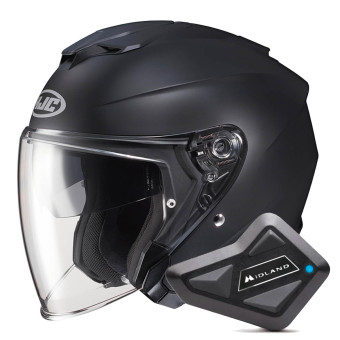 jet HJC I30 Semi Flat Black + Kit Bluetooth BT Mini