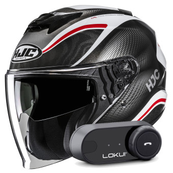 Casque jet HJC i31 Depe MC1 + Kit Bluetooth Lokui K30 Casque jet HJC i31 Depe MC1 + Kit Bluetooth Lokui K30