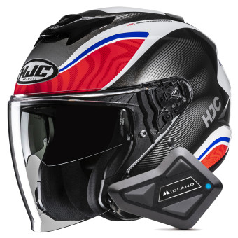 Casque jet HJC i31 Depe MC21 + Kit Bluetooth BT Mini Casque jet HJC i31 Depe MC21 + Kit Bluetooth BT Mini