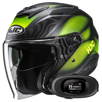 Casque jet HJC i31 Depe MC3HSF + Kit bluetooth 5R Lite Casque jet HJC i31 Depe MC3HSF + Kit bluetooth 5R Lite