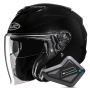 Casque jet HJC i31 Metal Black + Kit Bluetooth BT Mini