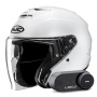 Casque jet HJC i31 Pearl White + Kit Bluetooth Lokui K30