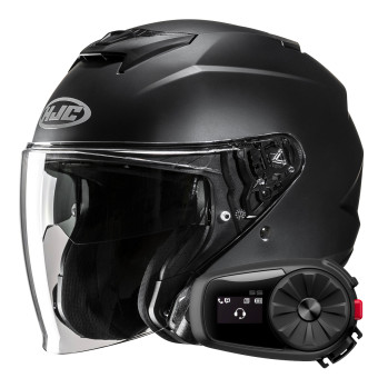 Casque jet HJC i31 Semi Flat Black + Kit Bluetooth 5S Solo Casque jet HJC i31 Semi Flat Black + Kit Bluetooth 5S Solo