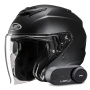 Casque jet HJC i31 Semi Flat Black + Kit Bluetooth Lokui K30