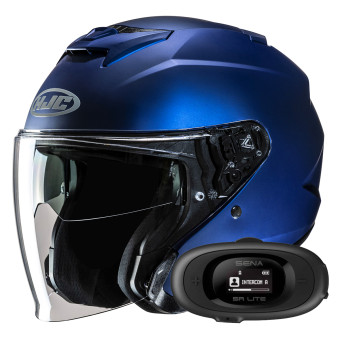 jet HJC i31 Semi Flat Metallic Blue + Kit bluetooth 5R Lite