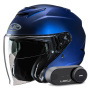 Casque jet HJC i31 Semi Flat Metallic Blue + Kit Bluetooth Lokui K30