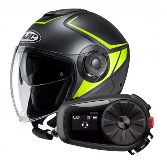 jet HJC I40 Camet MC4HSF + Kit Bluetooth Sena 5S Solo