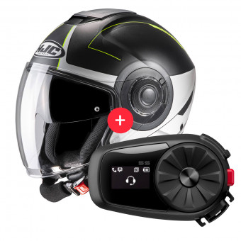 jet HJC I40 Panadi MC3HSF + Kit Bluetooth 5S