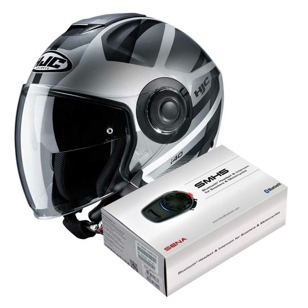 jet HJC I40 Remi MC5 + Kit Bluetooth Sena SMH5