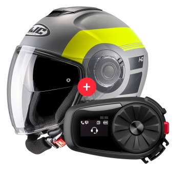 jet HJC I40 Spina MC3HSF + Kit Bluetooth 5S