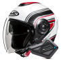 Casque jet HJC i40N Linia MC1SF + Kit Bluetooth BT Mini
