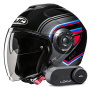 Casque jet HJC i40N Linia MC21 + Kit Bluetooth Lokui K30