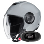 Casque jet HJC i40N N. Grey + Kit bluetooth 5R Lite Solo