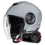 Casque jet HJC i40N N. Grey+ Kit Bluetooth 5S Solo