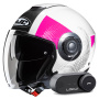 Casque jet HJC i40N Pyle MC8 + Kit Bluetooth Lokui K30