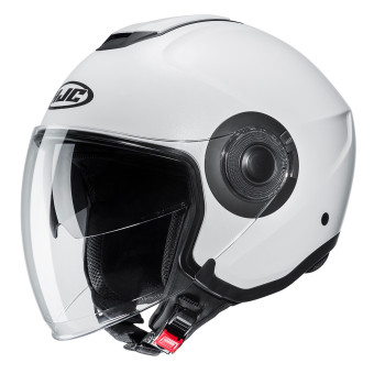 HJC i40N Semi Flat Pearl White+ Kit bluetooth 5R Lite Solo