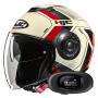 Casque jet HJC i40N Velu MC1 + Kit bluetooth 5R Lite Solo