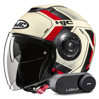 jet HJC i40N Velu MC1 + Kit Bluetooth Lokui K30