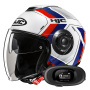 Casque jet HJC i40N Velu MC21 + Kit bluetooth 5R Lite Solo
