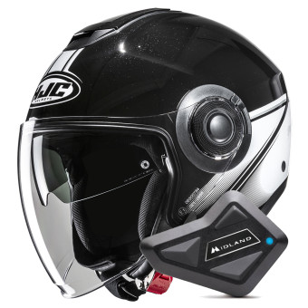 Casque jet HJC i40N Vision MC5 + Kit Bluetooth BT Mini Casque jet HJC i40N Vision MC5 + Kit Bluetooth BT Mini
