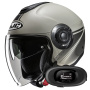 Casque jet HJC i40N Vision MC5SF + Kit bluetooth 5R Lite Solo
