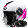 Casque jet HJC i40N Vision MC8 + Kit bluetooth 5R Lite Solo