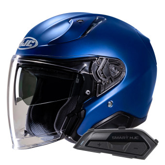 jet HJC RPHA31 Semi Flat Metallic Blue+ Kit Bluetooth Smart 21B Flat Black