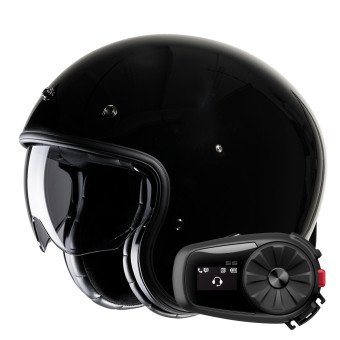 jet HJC V31 Black + Kit Bluetooth 5S Solo