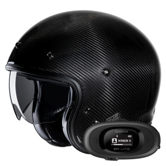 jet HJC V31 Carbon Black + Kit bluetooth 5R Lite