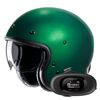 jet HJC V31 Deep Green + Kit bluetooth 5R Lite