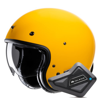 jet HJC V31 Deep Yellow + Kit Bluetooth BT Mini