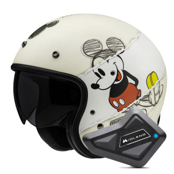 jet HJC V31 Disney Mickey Sketch MC1SF + Kit Bluetooth BT Mini