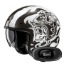 Casque jet HJC V31 Flame MC5 + Kit bluetooth 5R Lite